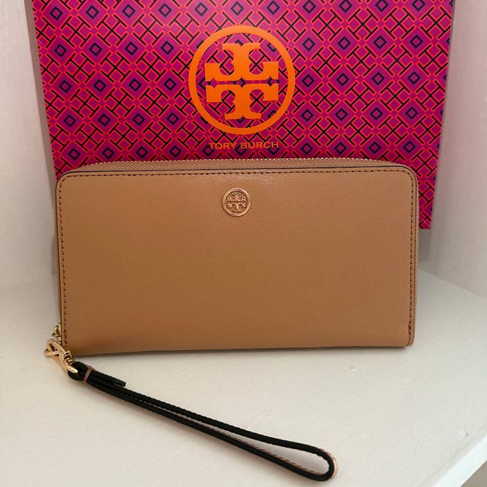 Tory Burch Wristlet Wallet Tan